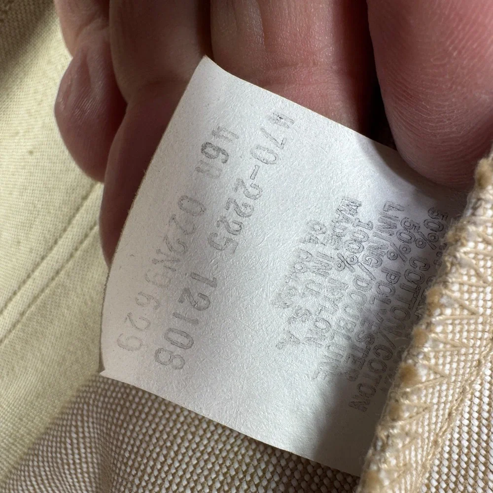 Vintage Lee Separate Lees Blazer Mens 46R Cream Blend‎ Safari Sport Coat